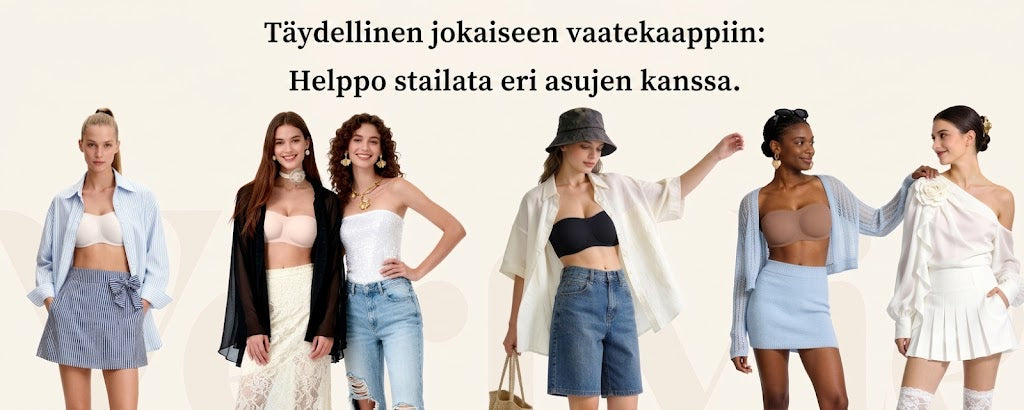 Olkaimettomat push-up-rintaliivit