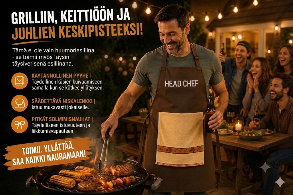 👨‍🍳 Keittiömestarin salaisuus – Tämä essu hämmästyttää vieraasi! 😂