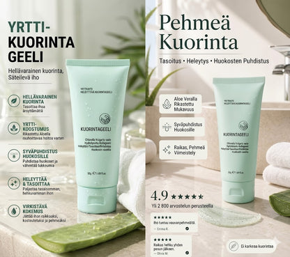 Kuorintageeli yrttiuutteilla