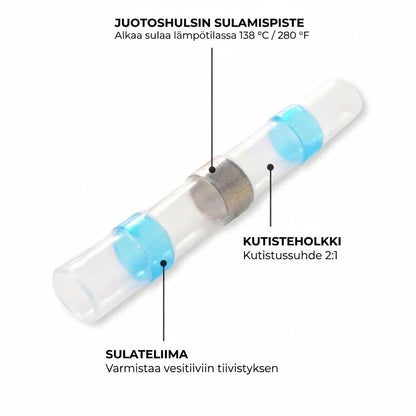 Juotosliitinsarja - Vedenpitävä kutistesukka juotosrenkaalla