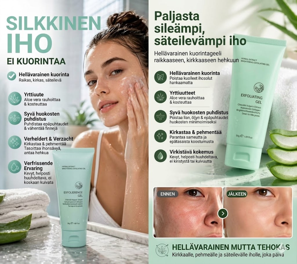 Kuorintageeli yrttiuutteilla