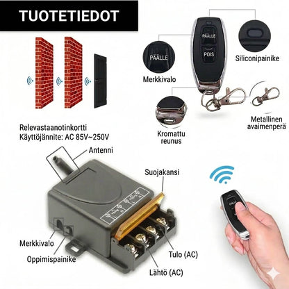 💥Langaton kaukosäädin- ja vastaanotinsarja - Universaali - Plug & Play - Ei tarvita kaapeleita⚡