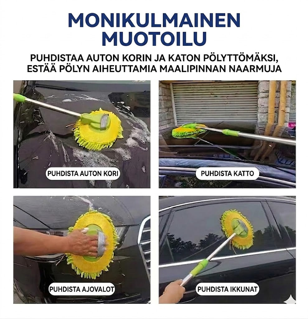 Teleskooppinen autonpesumoppi