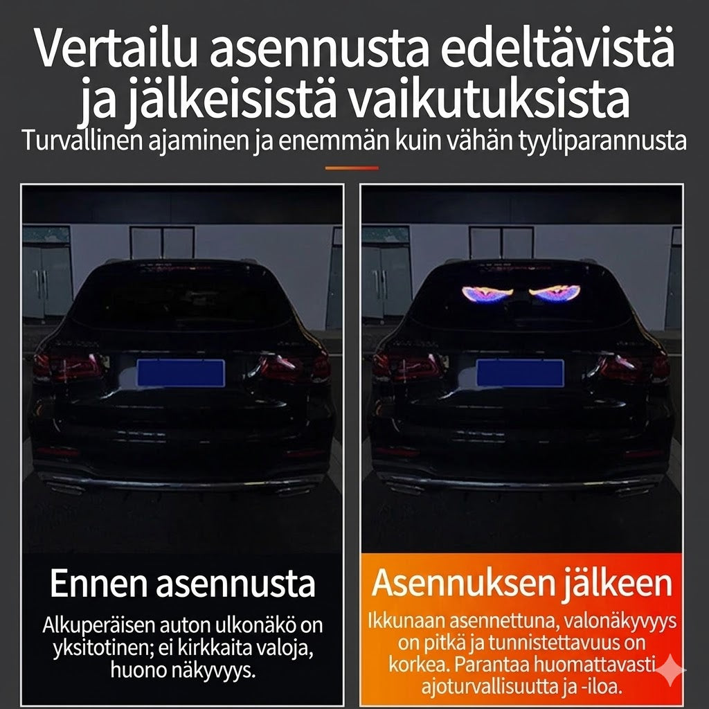 LED Devil Eyes auton tuulilasiin