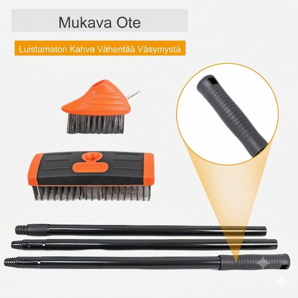 🧹Saumaharjasetti laatoille – 3-in-1 puutarhatyökalu terassille ja ajotielle