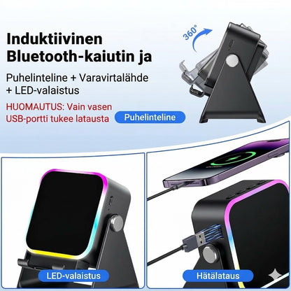 Langaton induktiokaiutin ja puhelinteline