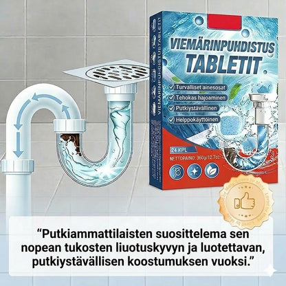 🚽 Nopeasti vaikuttavat viemärinavaustabletit – Sopivat keittiöön, kylpyhuoneeseen ja viemäreihin