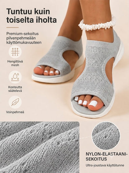 Mukavat ja hengittävät matalakantaiset sandaalit