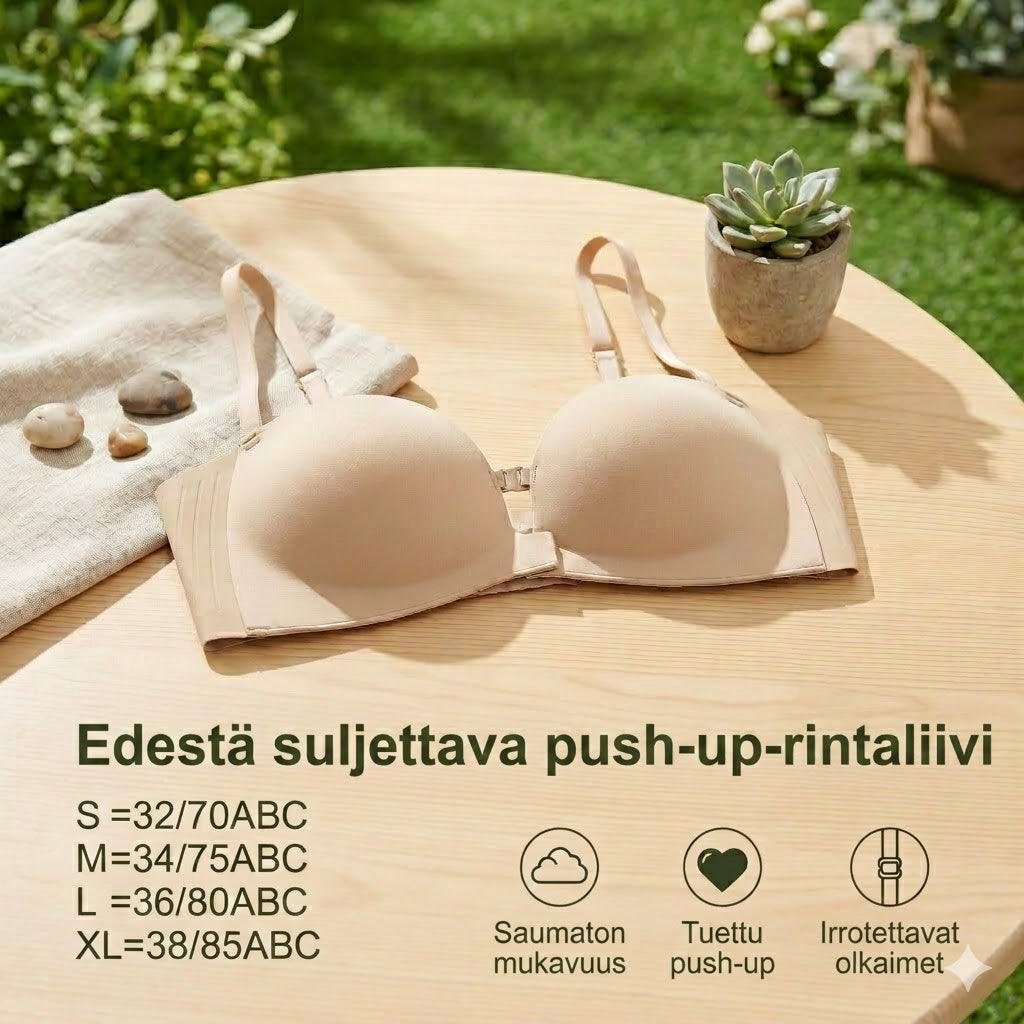 Push-up-rintaliivit etukiinnityksellä