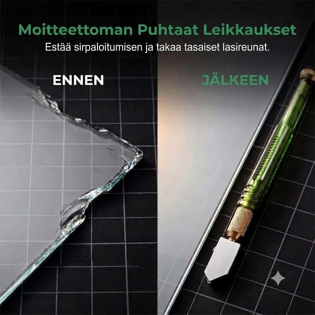 Ammattimainen timanttilasileikkuri – Karkaistusta metalliseoksesta valmistettu leikkuuterä