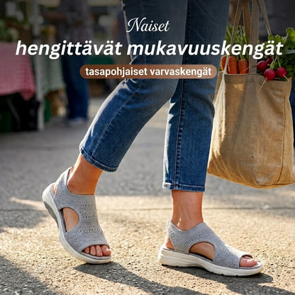 Mukavat ja hengittävät matalakantaiset sandaalit