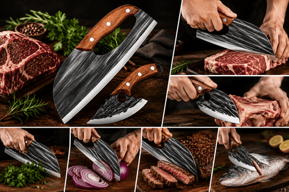 🔪 Premium-lihaveitsisetti (2 kpl) – Äärimmäistä terävyyttä grillaukseen, BBQ:hun ja ruoanlaittoon