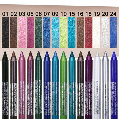 14-osainen vedenpitävä värillinen geelisilmänrajauskynäsetti 👁️🌈✏️