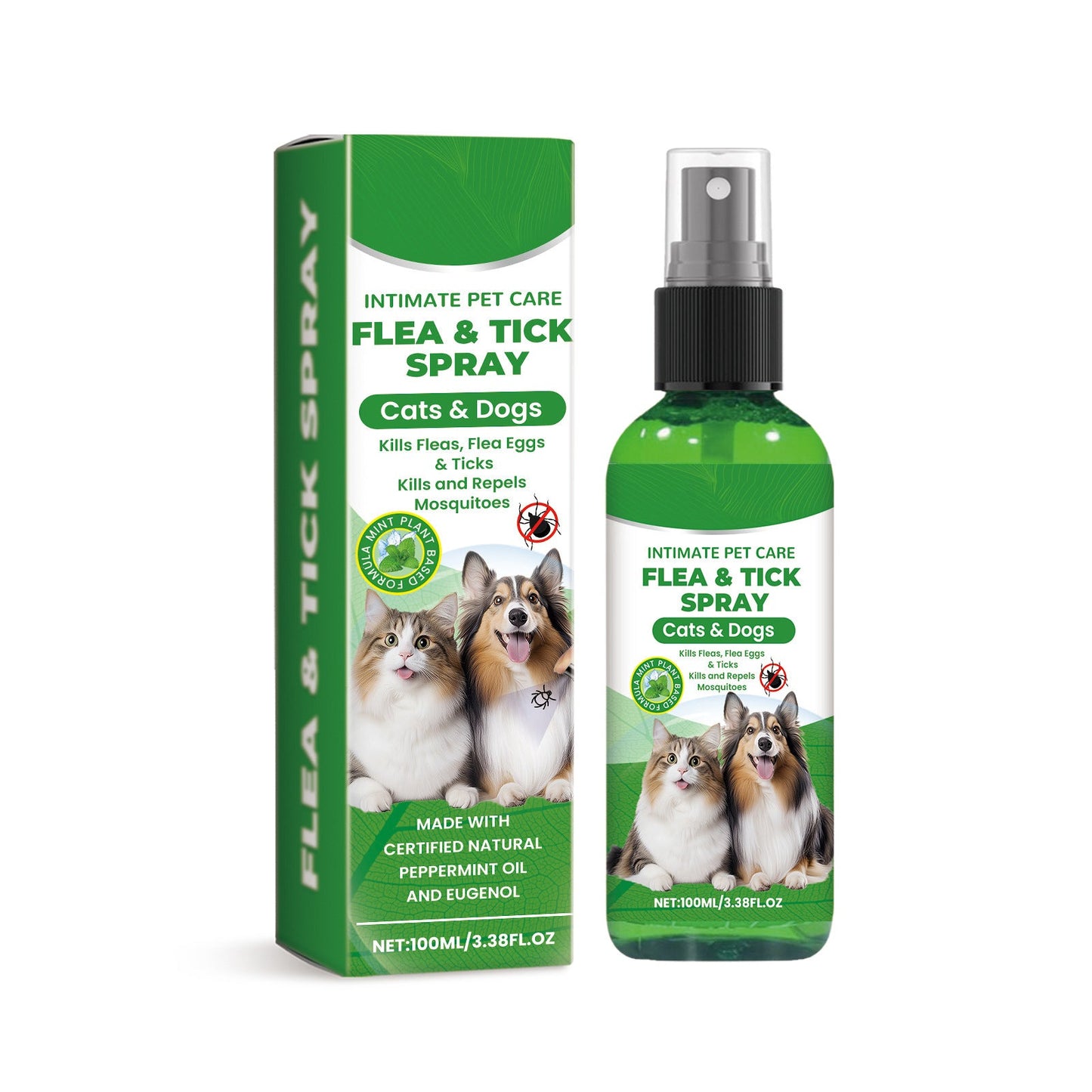 Luonnollinen kirppu- ja punkkisuojasuihke 🐱🐶