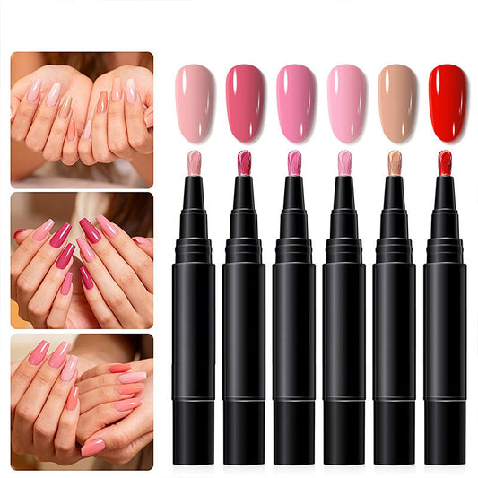 SalonPen – 3-in-1 kynsilakkakynä (UV-lampulla) – 6 kpl pakkaus