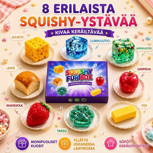 Hauska & Söpö Squishy Box – Suosittu bestseller maagisessa mysteerilaatikossa!