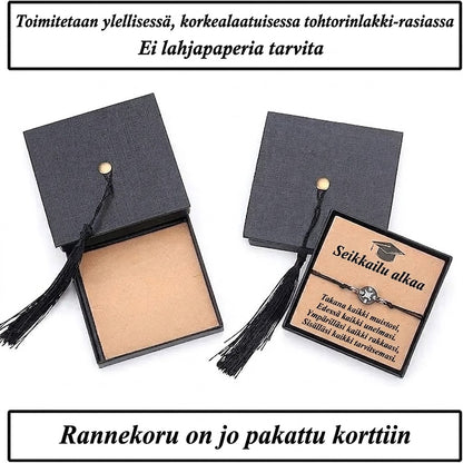 Merkityksellinen valmistujaislahja – Säädettävä rannekoru kauniilla viestillä