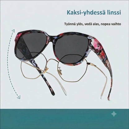 🕶 Uudet oversized cat-eye -aurinkolasit – Polarisoidut linssit & UV400-suoja
