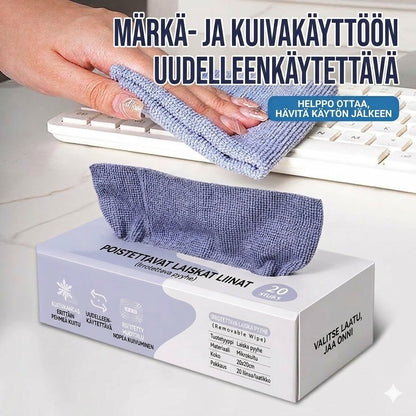 Uudelleenkäytettävä puhdistusliina