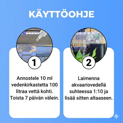 Tehokas akvaarion vedenkirkastin - 100ml - Sameaa vettä vastaan
