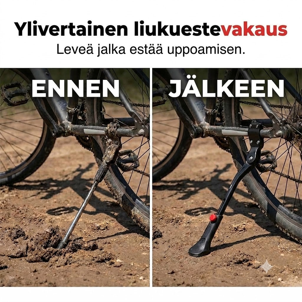 🚲 Säädettävä polkupyörän seisontatuki | Sopii 24–29 tuuman polkupyörille