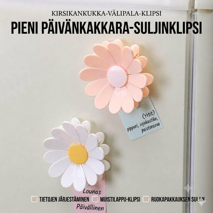 🌼 Kukanmuotoiset sulkijasulkimet – Snacksien ja elintarvikkeiden säilytykseen (4 kpl)