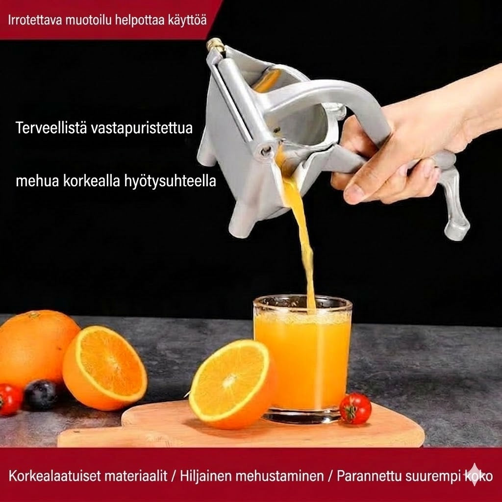 Manuaalinen sitruspuristin vivulla