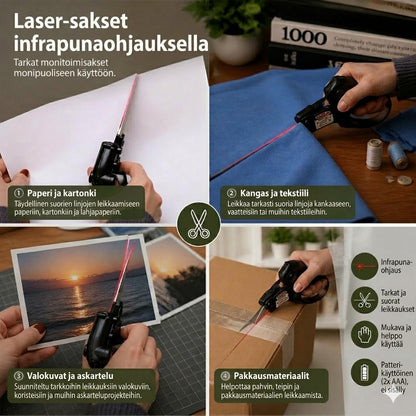 Infrapunaohjatut sakset – Tarkka kohdistus ompeluun ja askarteluun