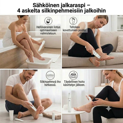 Sähköinen kovettumanpoistaja jaloille
