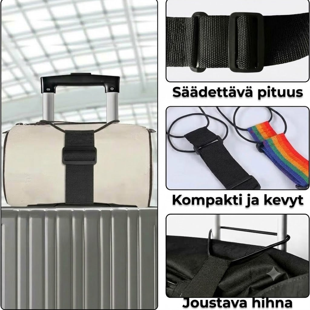 2 kpl monitoimiset matkalaukkuhihnat