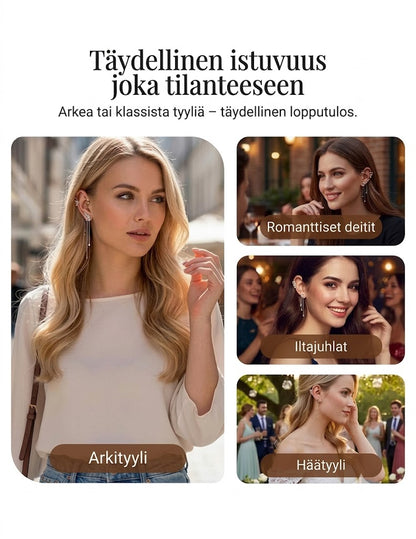 Yksinkertaiset klipsikorvakorut perhos-, kukka- ja hapsukoristeilla – Tyylikkäät, mukavat eikä vaadi reikiä korviin