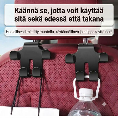 Auton niskatuen koukut (2 kpl pakkaus)