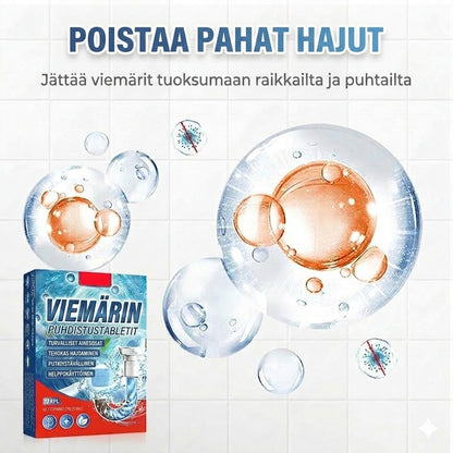 🚽 Nopeasti vaikuttavat viemärinavaustabletit – Sopivat keittiöön, kylpyhuoneeseen ja viemäreihin