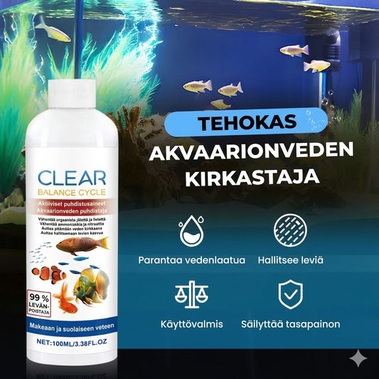 Tehokas akvaarion vedenkirkastin - 100ml - Sameaa vettä vastaan