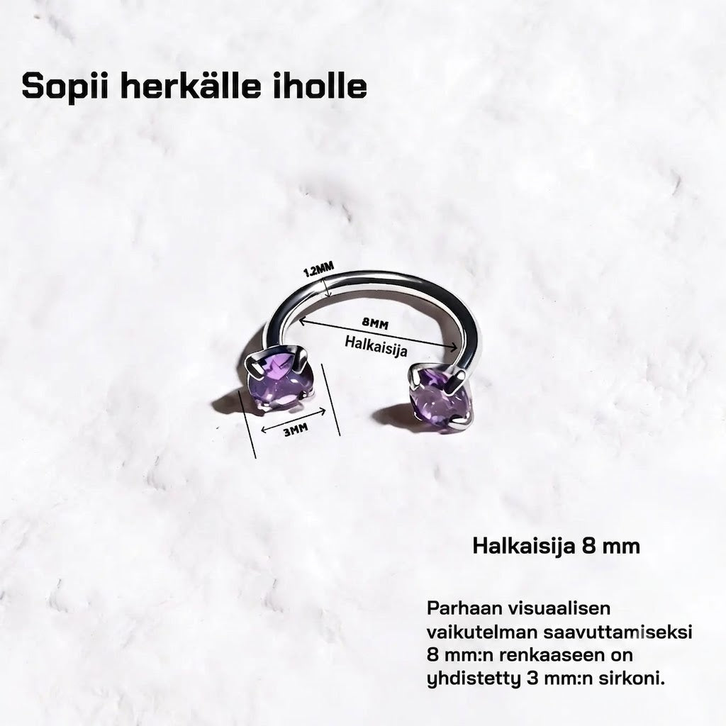 Hevosenkenkä-nenärengas – Sisäkierteinen, Mukava käyttää