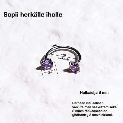 Hevosenkenkä-nenärengas – Sisäkierteinen, Mukava käyttää