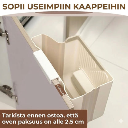 Tilaa säästävä kokoontaitettava roskakori