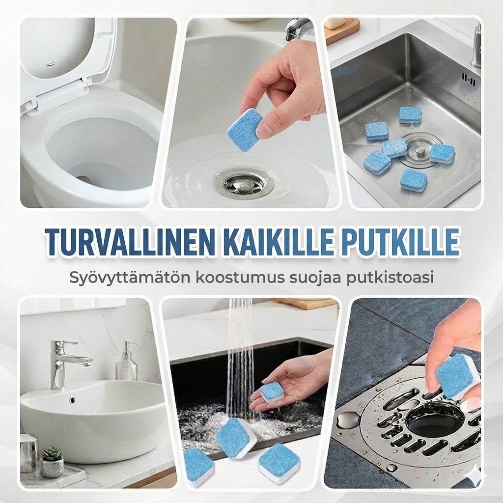 🚽 Nopeasti vaikuttavat viemärinavaustabletit – Sopivat keittiöön, kylpyhuoneeseen ja viemäreihin