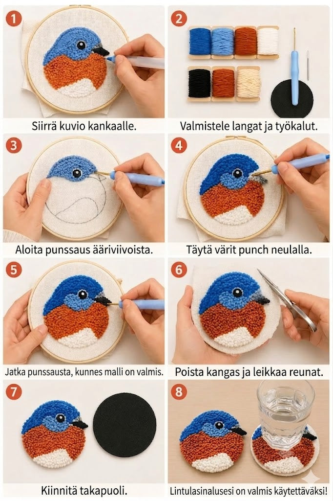 Tee-se-itse lintu-lasinalusten neuontapaketti
