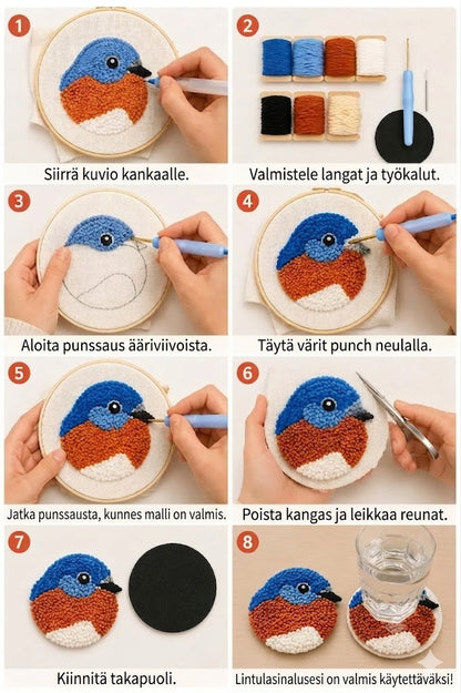 Tee-se-itse lintu-lasinalusten neuontapaketti