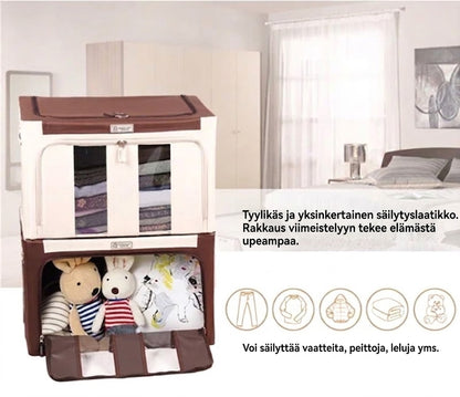 Suuri vaatesäilytyslaatikko kannella