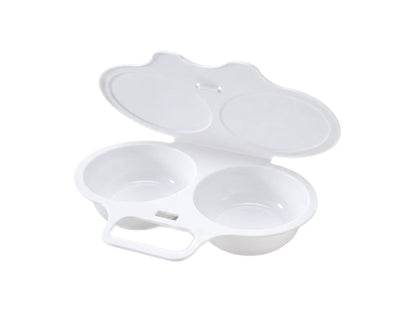 Mikroaaltouunin munankeitin roisketiiviillä kannella