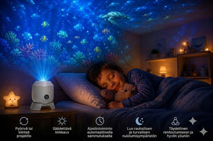 OceanDream-meriprojektori pyörivällä LED-valaistuksella – Luo unelmoiva yö