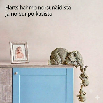 Norsun muotoinen hartsikoriste – Läheisten perhesiteiden symboli