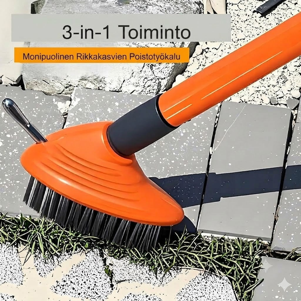 🧹Saumaharjasetti laatoille – 3-in-1 puutarhatyökalu terassille ja ajotielle