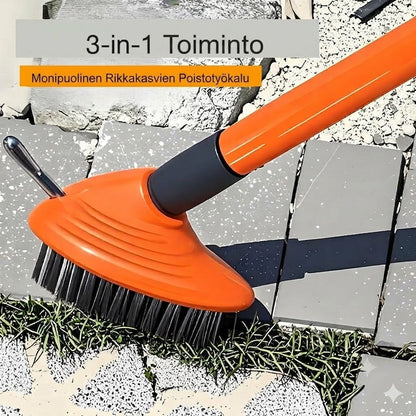 🧹Saumaharjasetti laatoille – 3-in-1 puutarhatyökalu terassille ja ajotielle