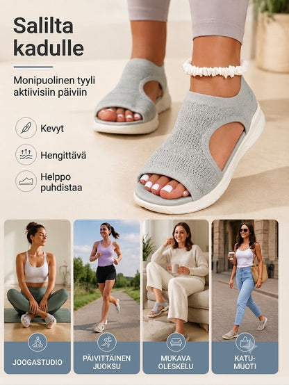Mukavat ja hengittävät matalakantaiset sandaalit