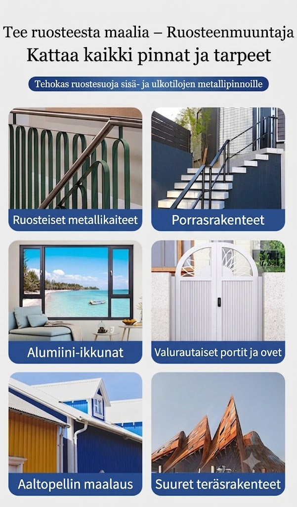 Vesiohenteinen ruosteenestomaali metallille