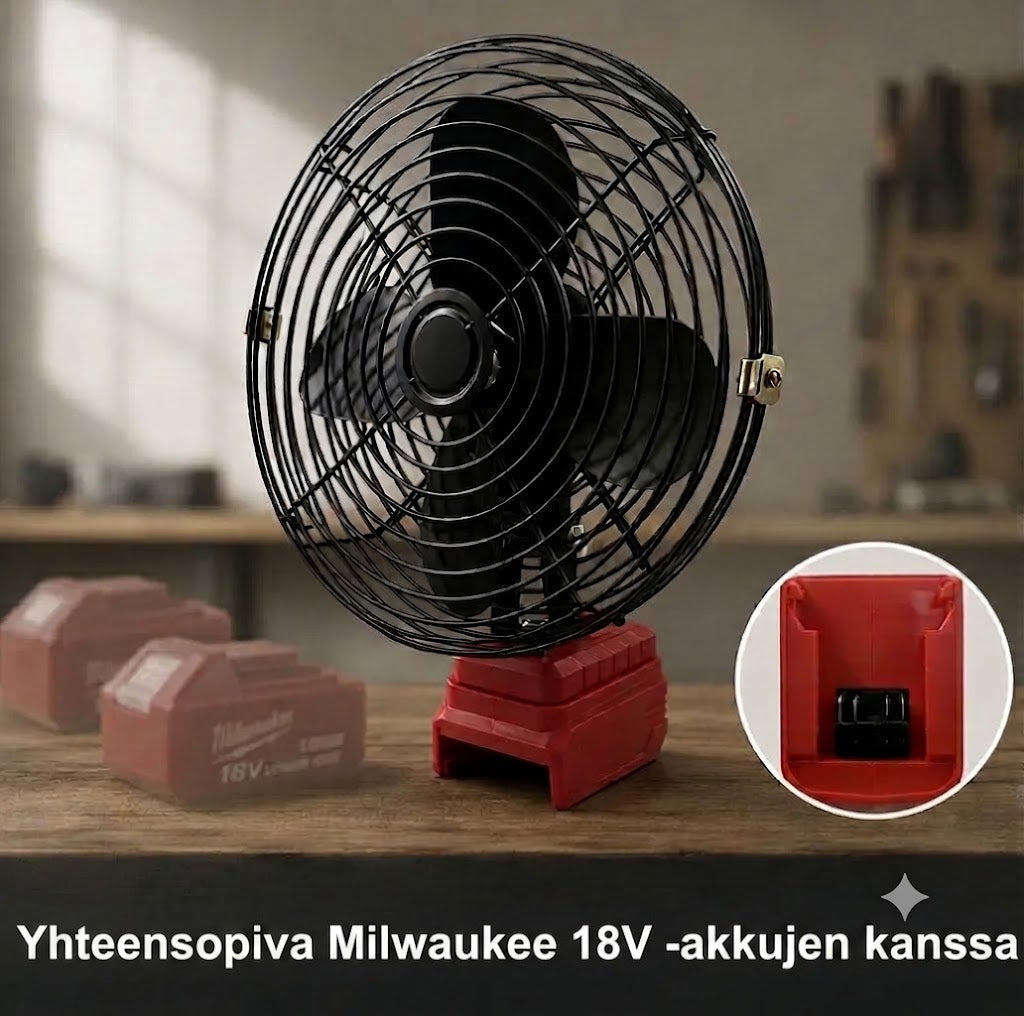 Kannettava tuuletin työkalun akulla
