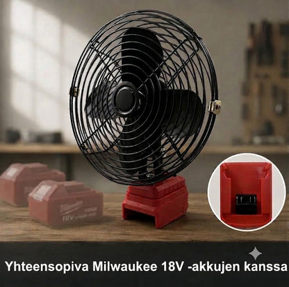 Kannettava tuuletin työkalun akulla